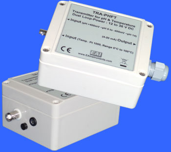 Compact wall-mounting Industrial Transmitter for pH Electrode and Pt1000 Temperature Sensor