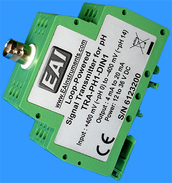 Very Compact DIN Rail-mounting Industrial Transmitter for pH